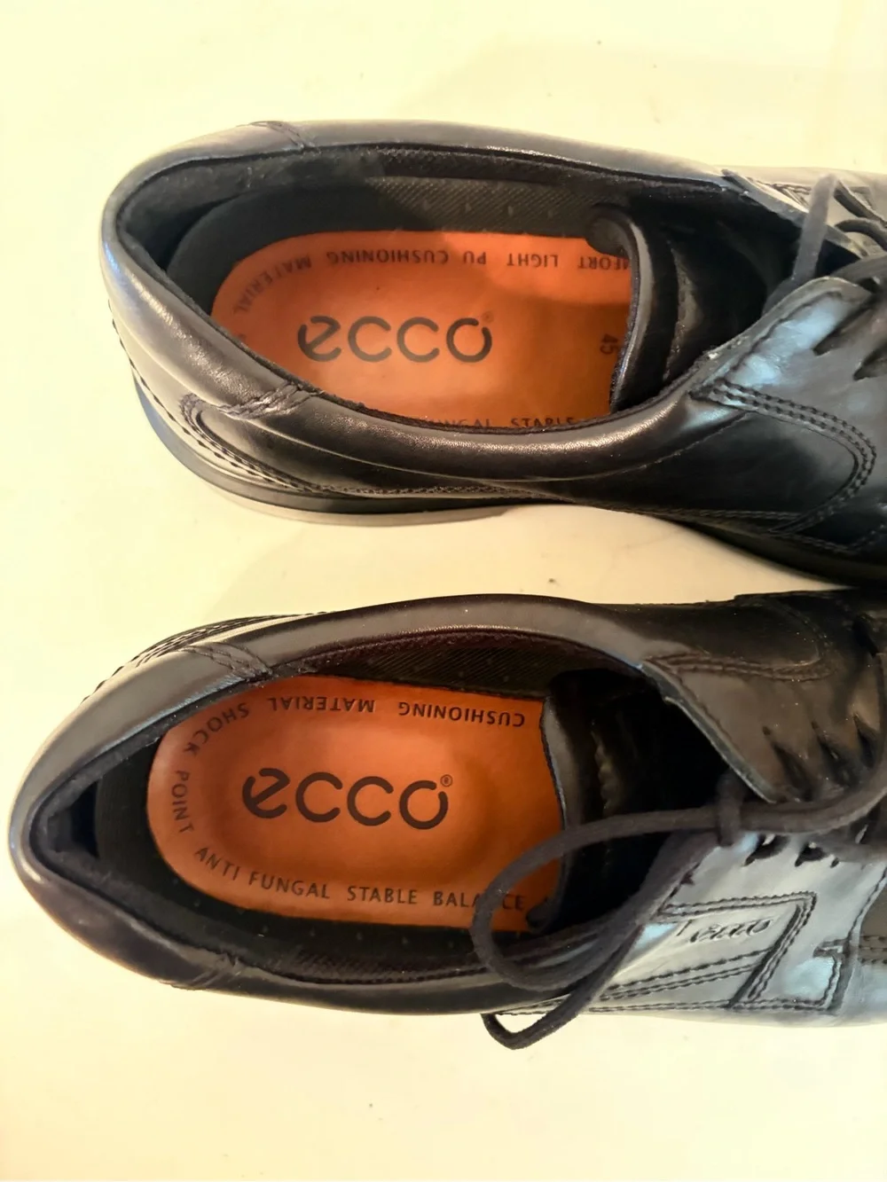 Ecco Black Leather Helsinki Oxford Comfort Dress Shoes